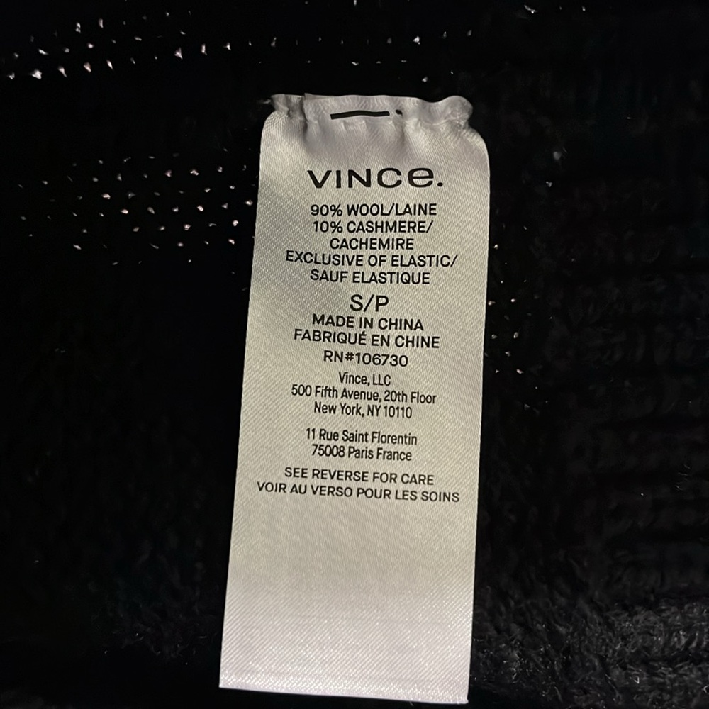VINCE Wool and Cashmere Drop Shoulder V Neck Sweater Size Small - Picture 9 of 9